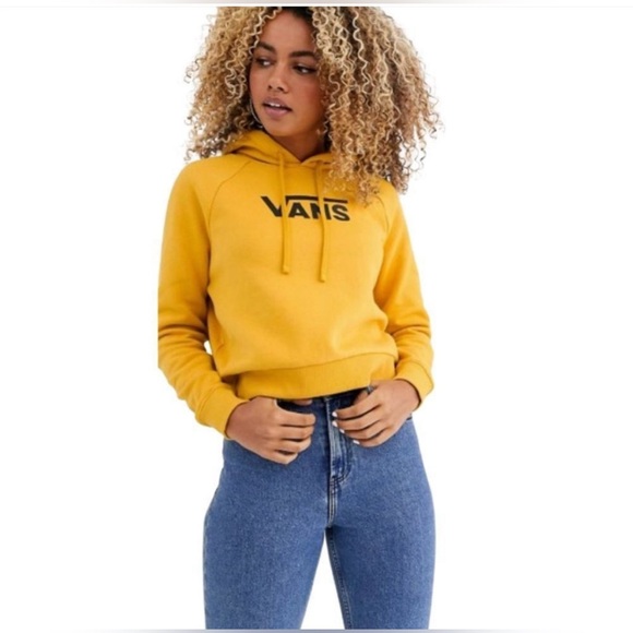 Vans Flying V Boxy Crop Hoodie Orange Size XS - Picture 10 of 10